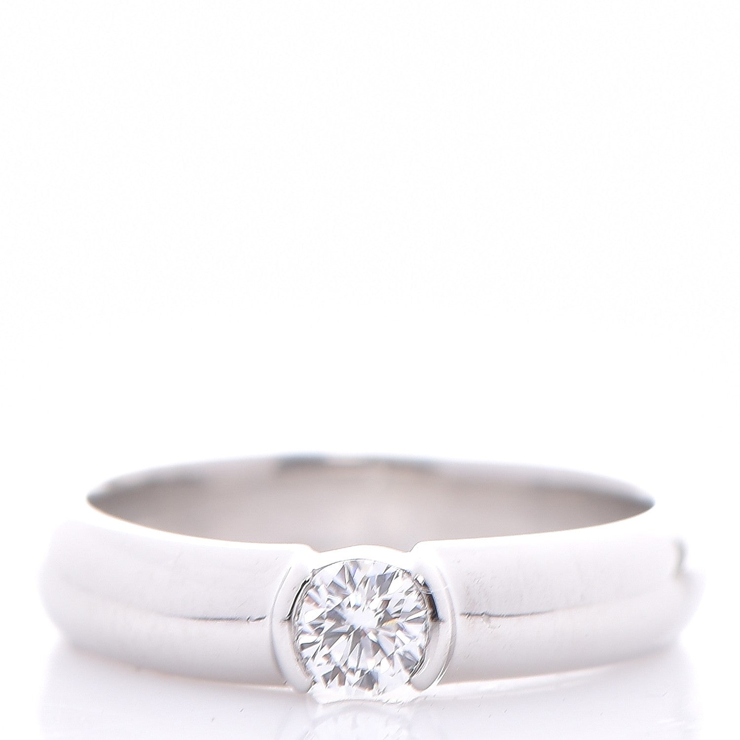 Tiffany Platinum Diamond Etoile Solitaire Ring 4.25 1 of 7