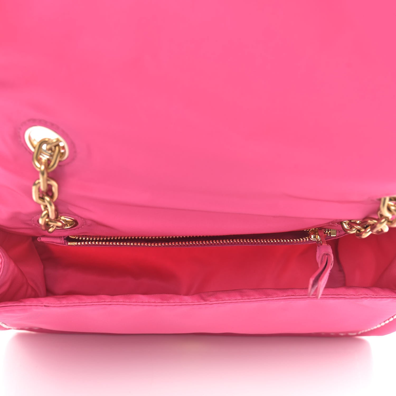 Prada Nylon Tessuto Chain Shoulder Bag Fuxia 5 of 8