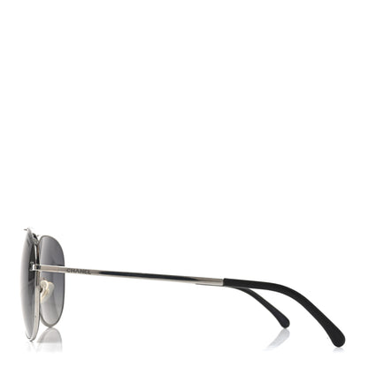 Chanel Aviator CC Sunglasses 4189-T-Q Black 3 of 6