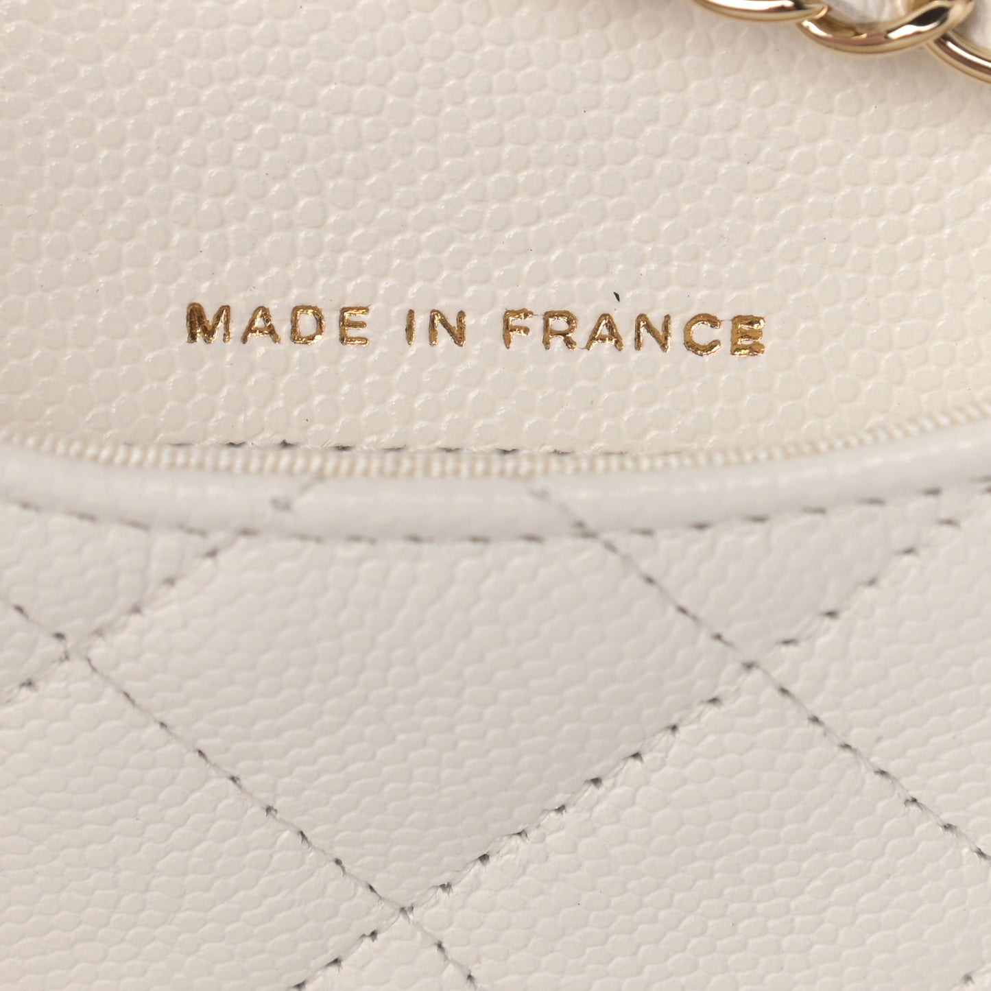 Caviar Quilted Belt Bag White