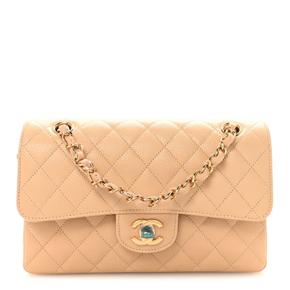 Chanel Caviar Quilted Small Double Flap Beige 1 of 10