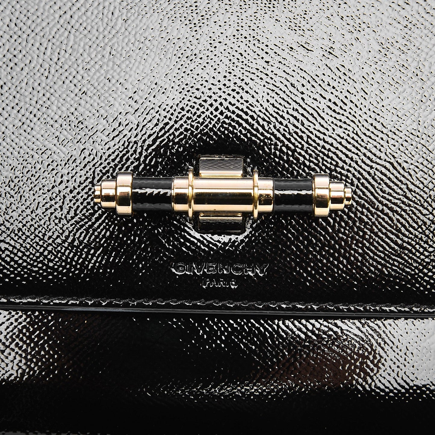 Patent Medium Obsedia Satchel Black