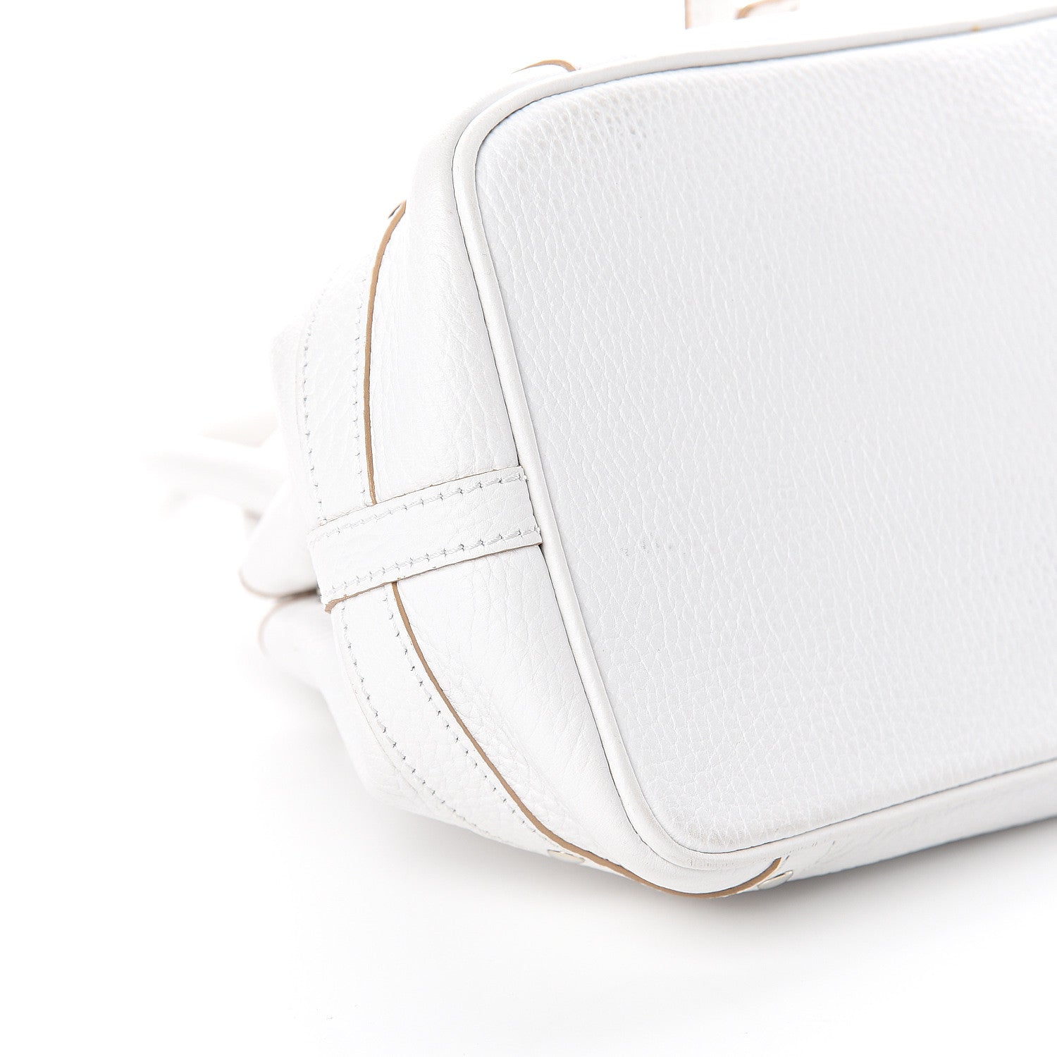 Burberry Grainy Calfskin Top Handle Bag White 7 of 8