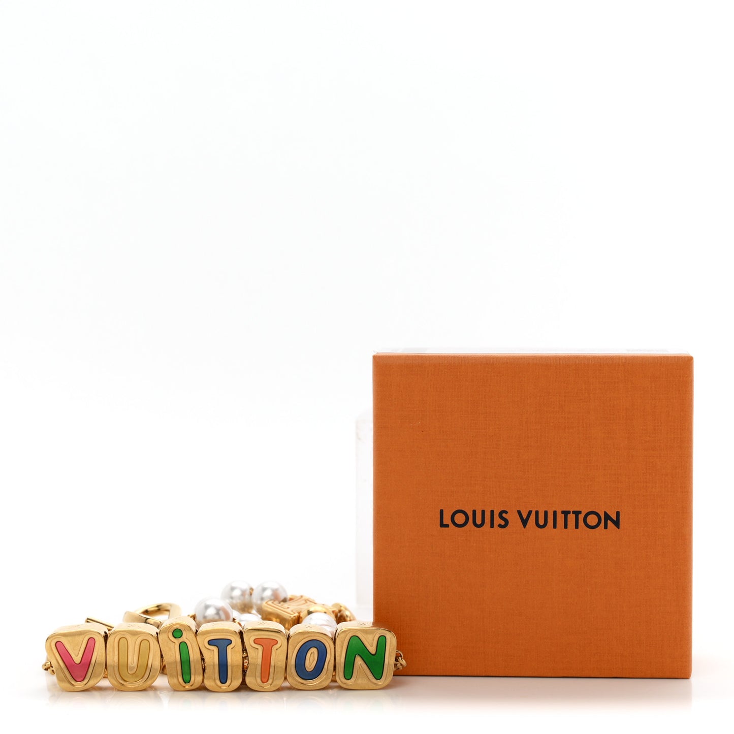 Metal Monogram Vuitton Belt Chain Gold Multicolor