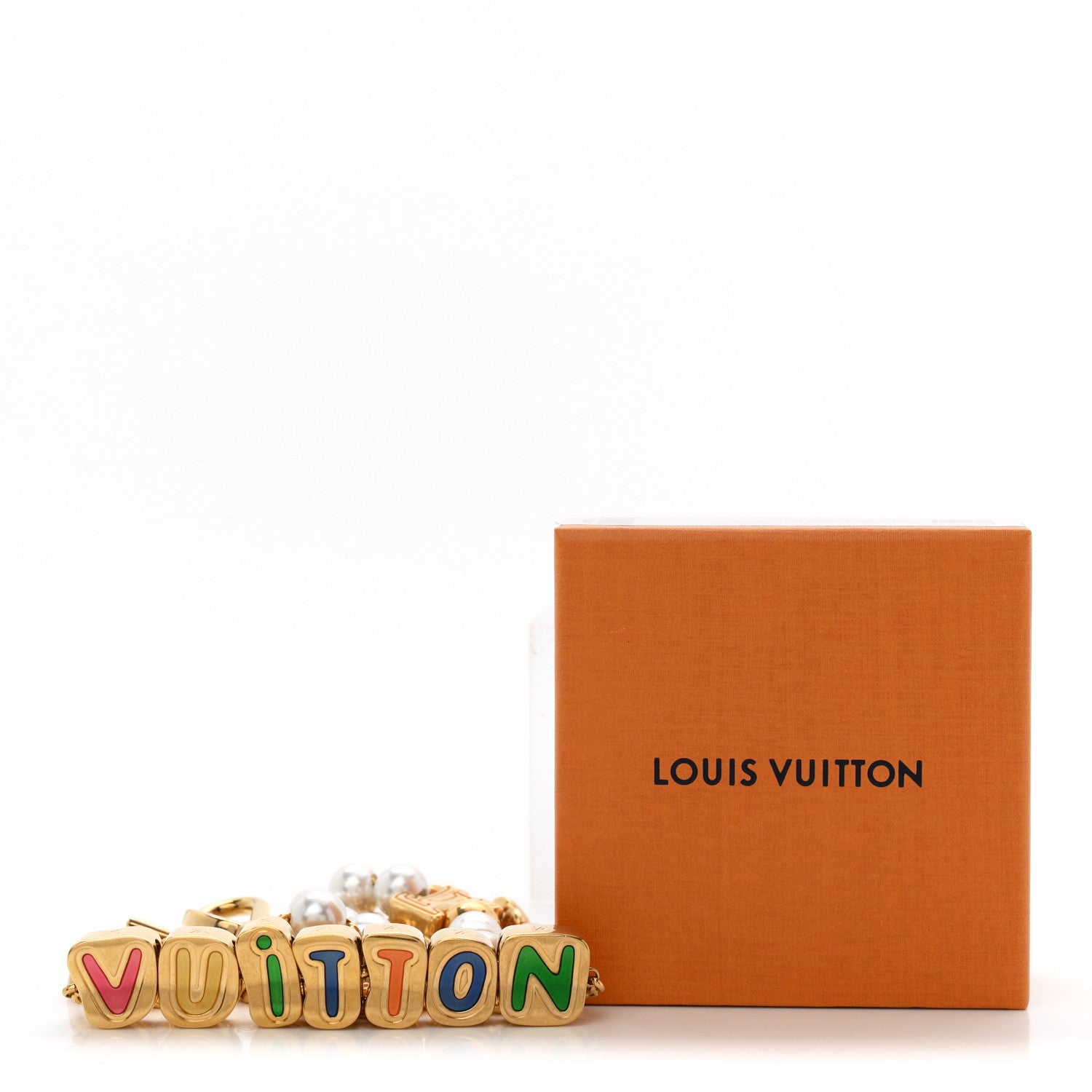 Louis Vuitton Metal Monogram Vuitton Belt Chain Gold Multicolor 5 of 5