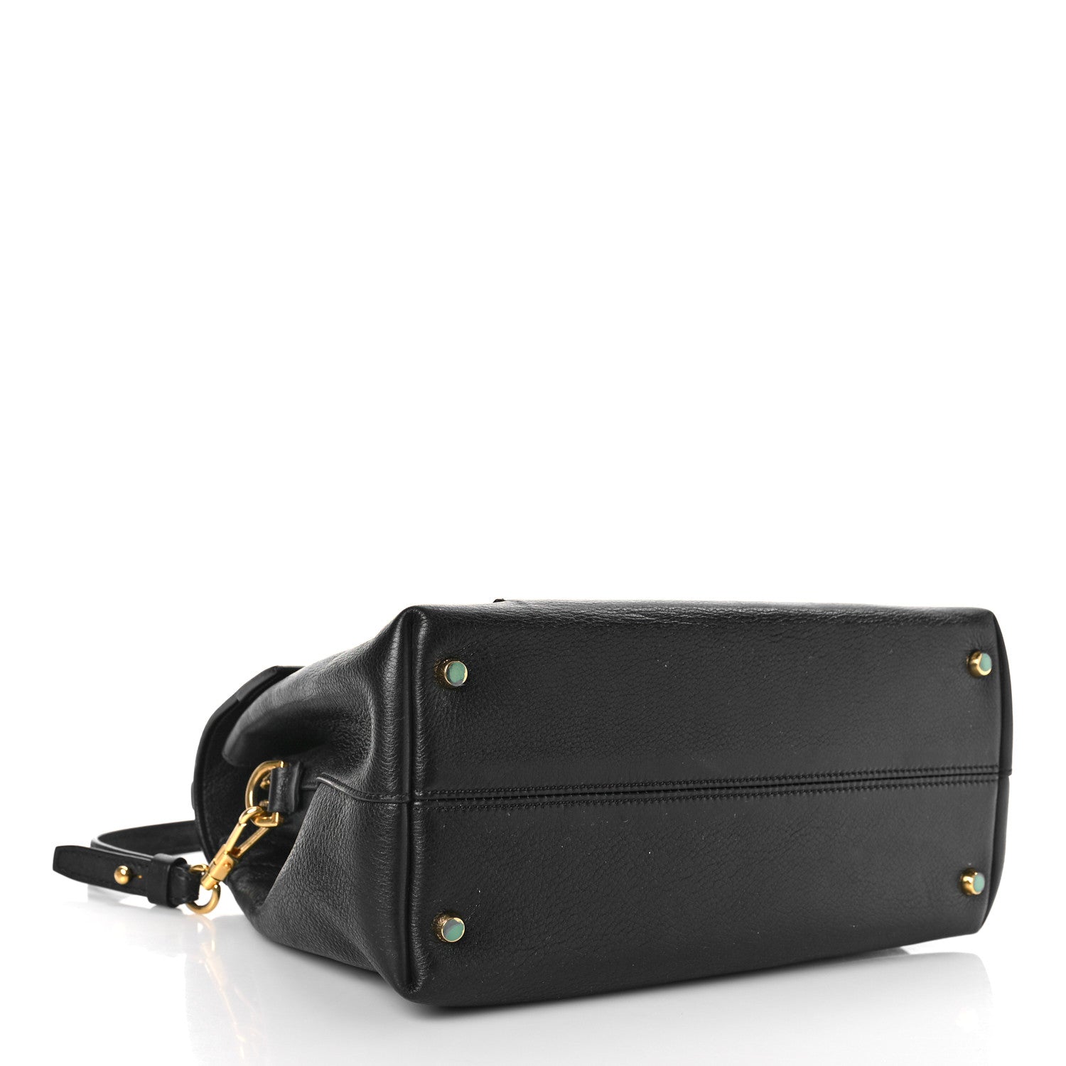 Tom Ford Calfskin Medium Leonica Padlock Satchel Bag Black 4 of 12