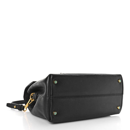 Tom Ford Calfskin Medium Leonica Padlock Satchel Bag Black 4 of 12