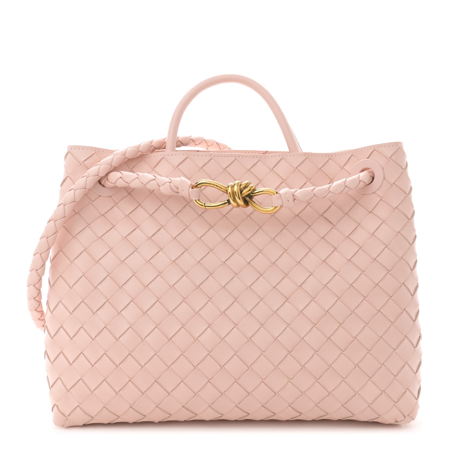 Bottega Veneta Nappa Intrecciato Medium Andiamo Shoulder Bag Lotus 1 of 10