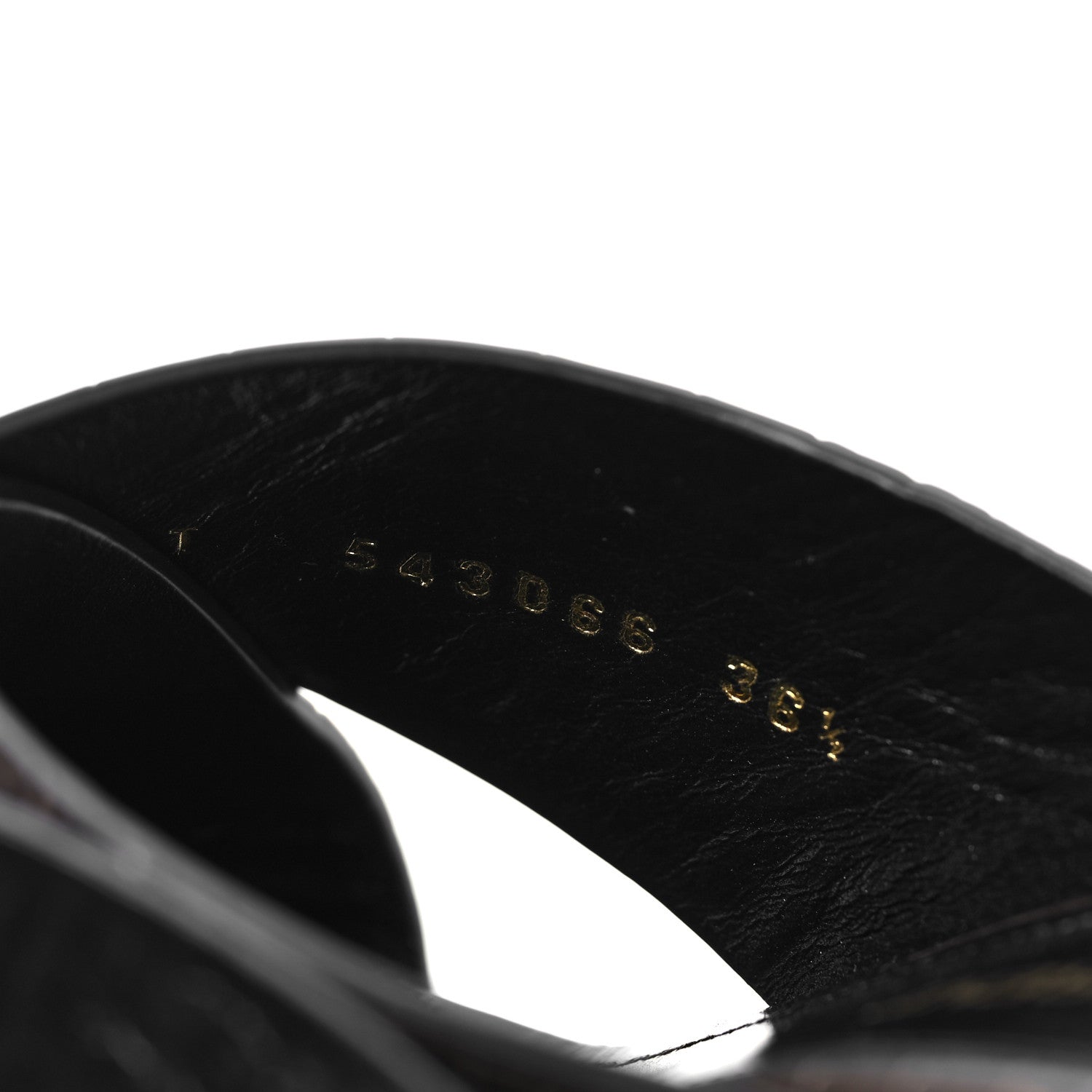 Saint Laurent Crocodile Embossed Calfskin LouLou Mule Sandals 36.5 Ultra Grey 7 of 7