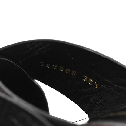 Saint Laurent Crocodile Embossed Calfskin LouLou Mule Sandals 36.5 Ultra Grey 7 of 7