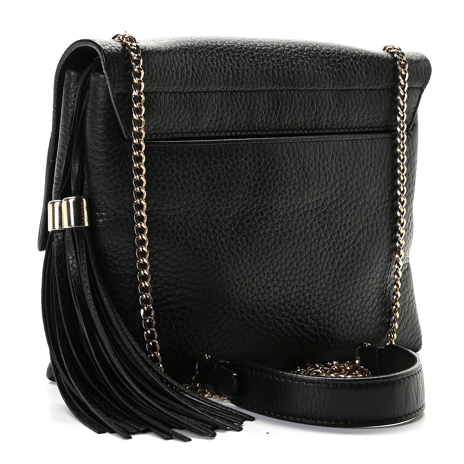Lanvin Grained Calfskin Mini Sugar Flap Shoulder Bag Black 3 of 8