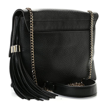 Lanvin Grained Calfskin Mini Sugar Flap Shoulder Bag Black 3 of 8
