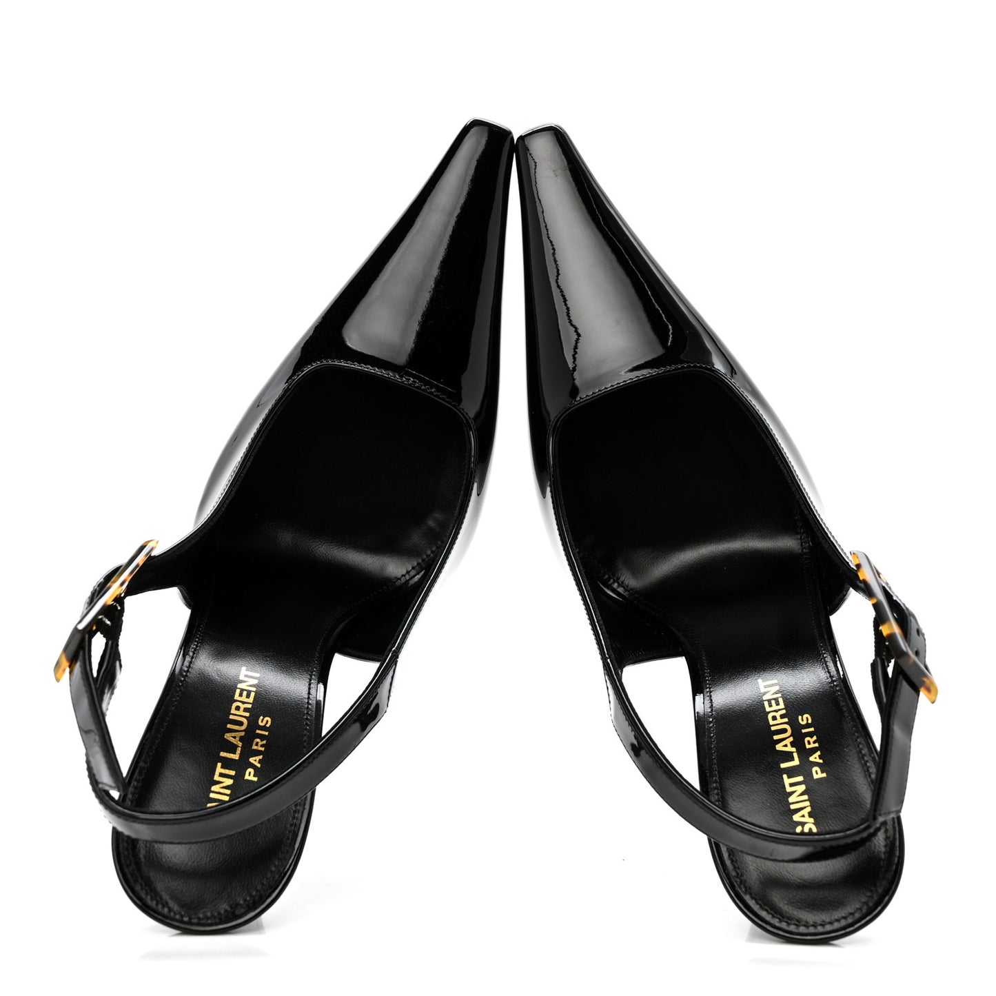 Vernice Gloss Dune 110 Slingback Pumps 38 Black
