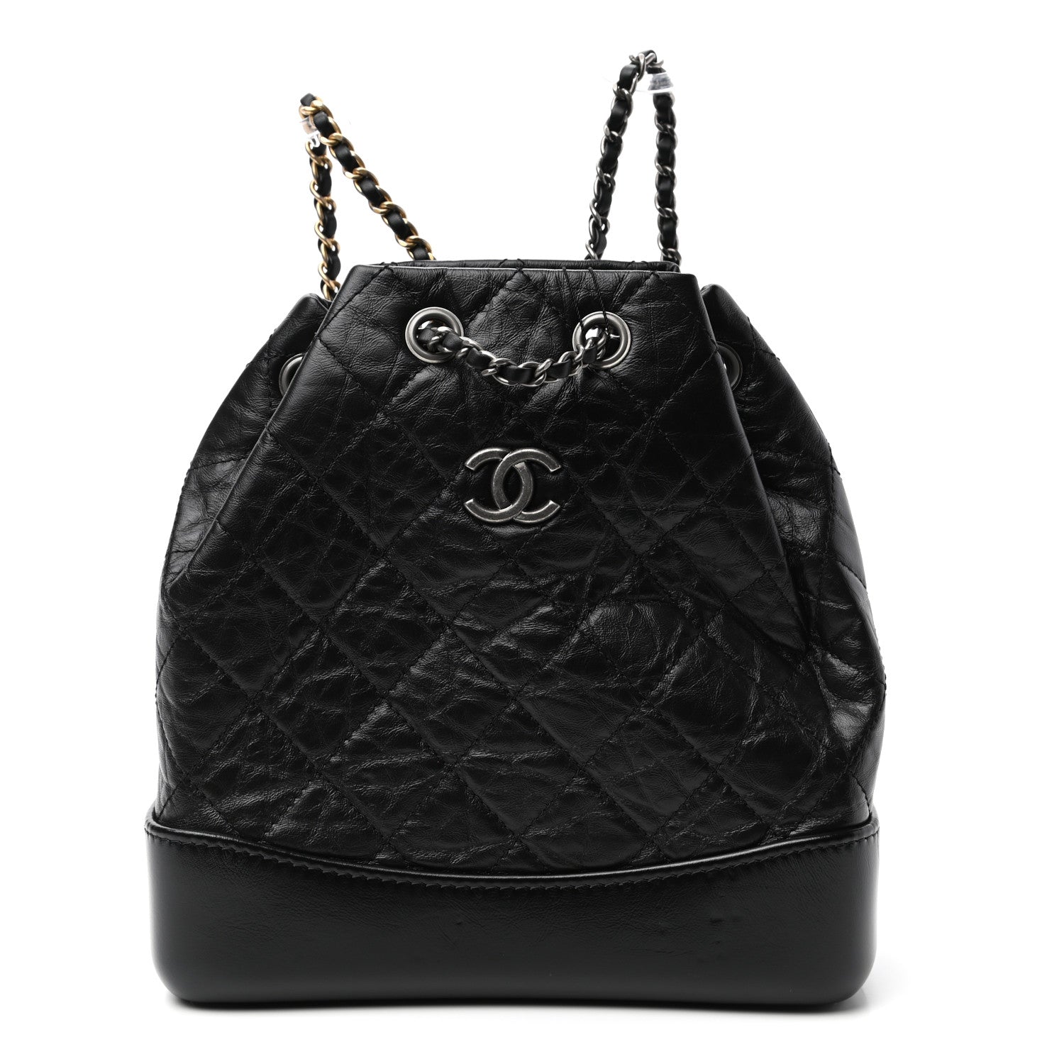 Chanel Aged Calfskin Quilted Small Gabrielle Backpack Black 1 of 9