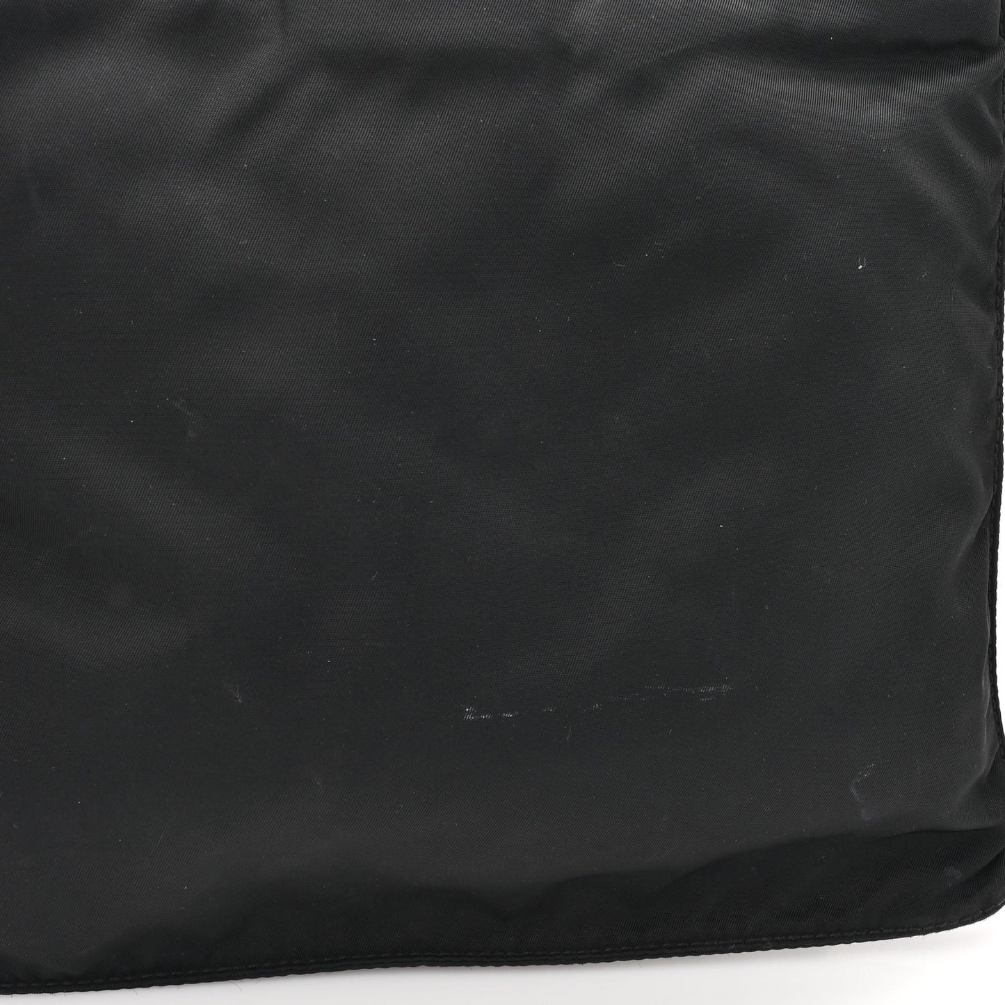 Tessuto Nylon Saffiano Flat Messenger Bag Black