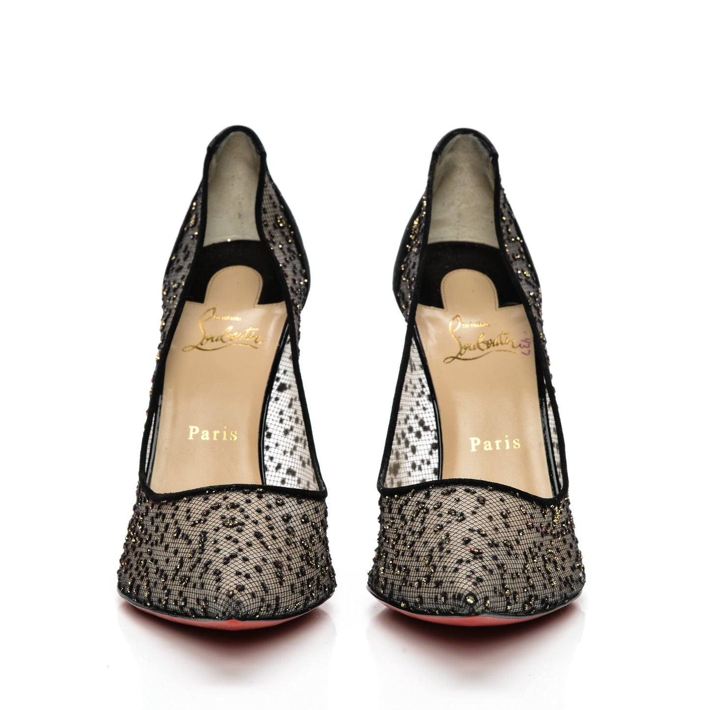 Tulle Glitter Follies Lace 100 Pumps 42 Black