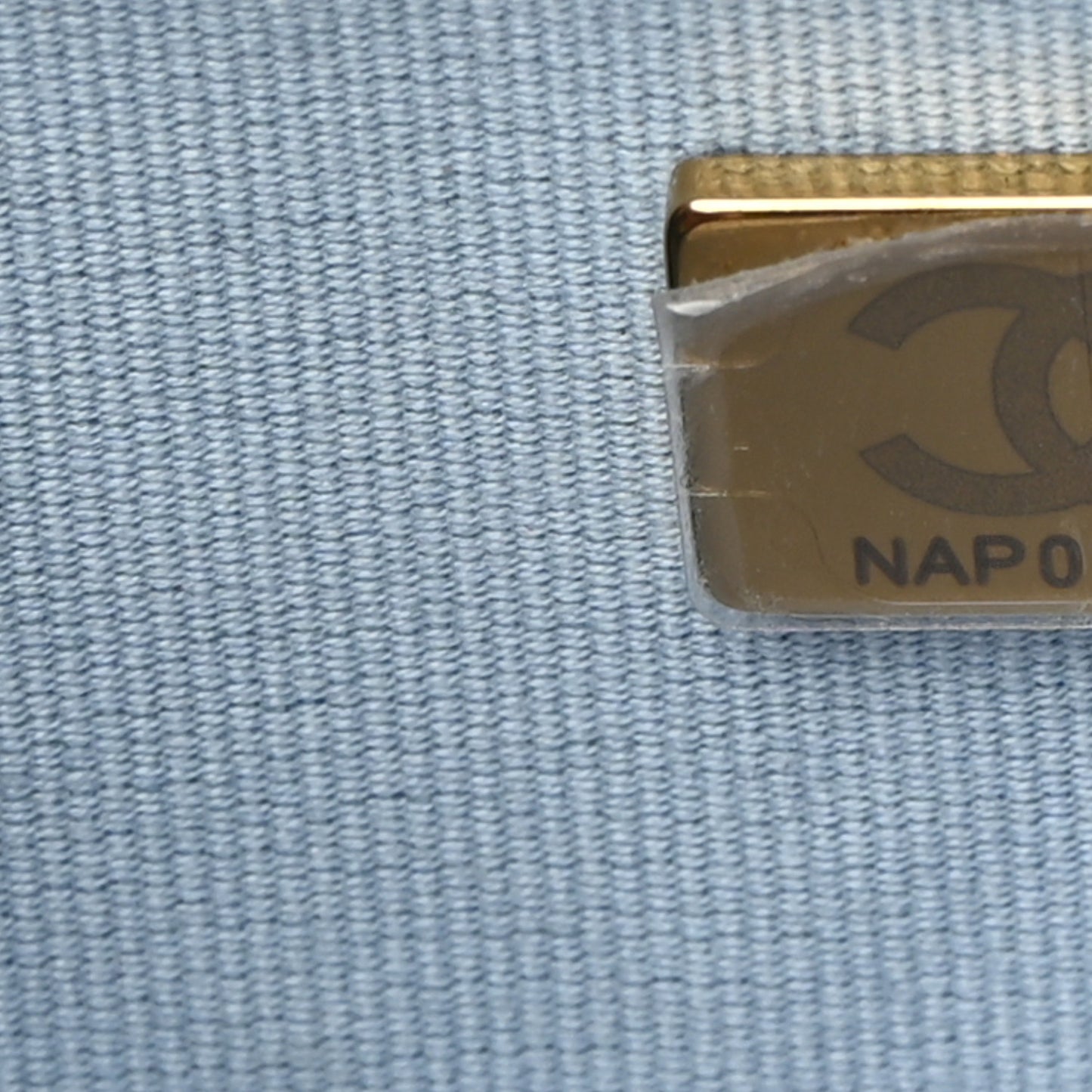 Caviar Quilted Crystal CC Wallet On Chain WOC Light Blue