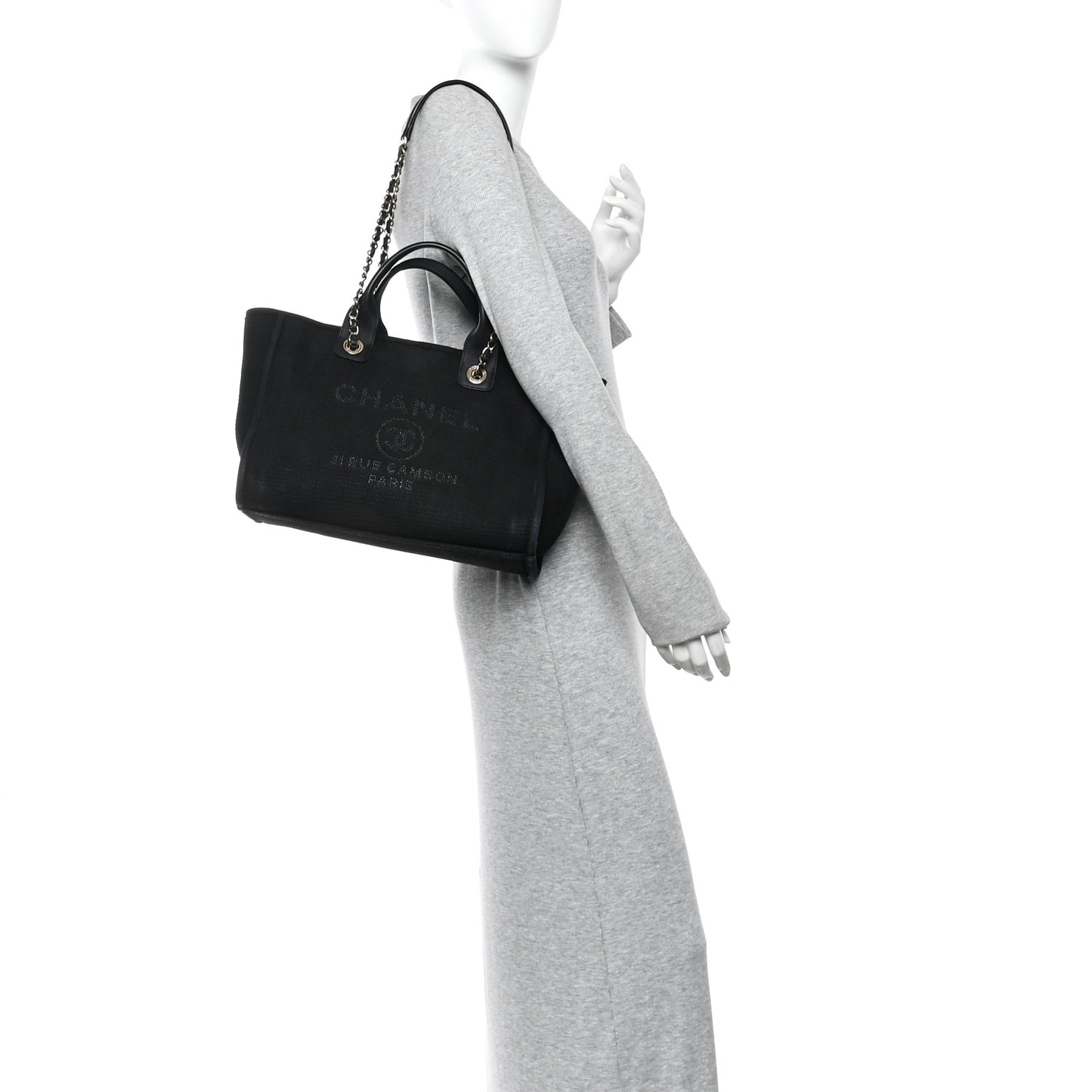 Mixed Fibers Small Deauville Tote Black