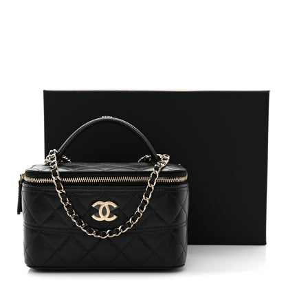 Chanel Caviar Quilted Trendy Handle Mini Vanity Black 12 of 12