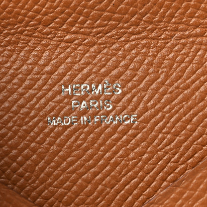 Hermes Epsom Calvi Card Case Gold 8 of 12