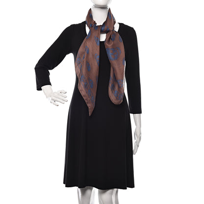 Alexander McQueen Silk Chiffon Skull Scarf Sapphire Light 2 of 5