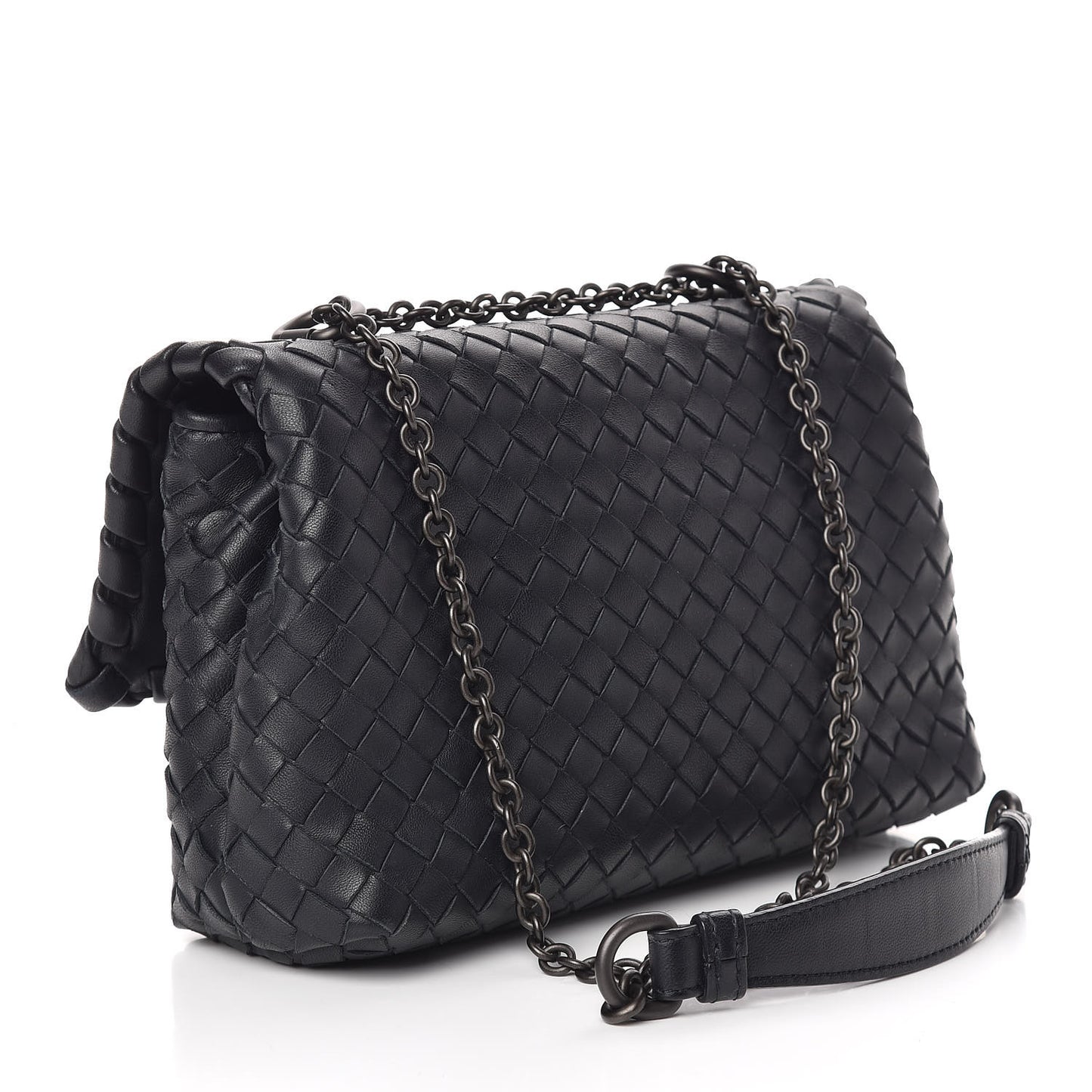 Nappa Intrecciato Baby Olimpia Shoulder Bag Tourmaline