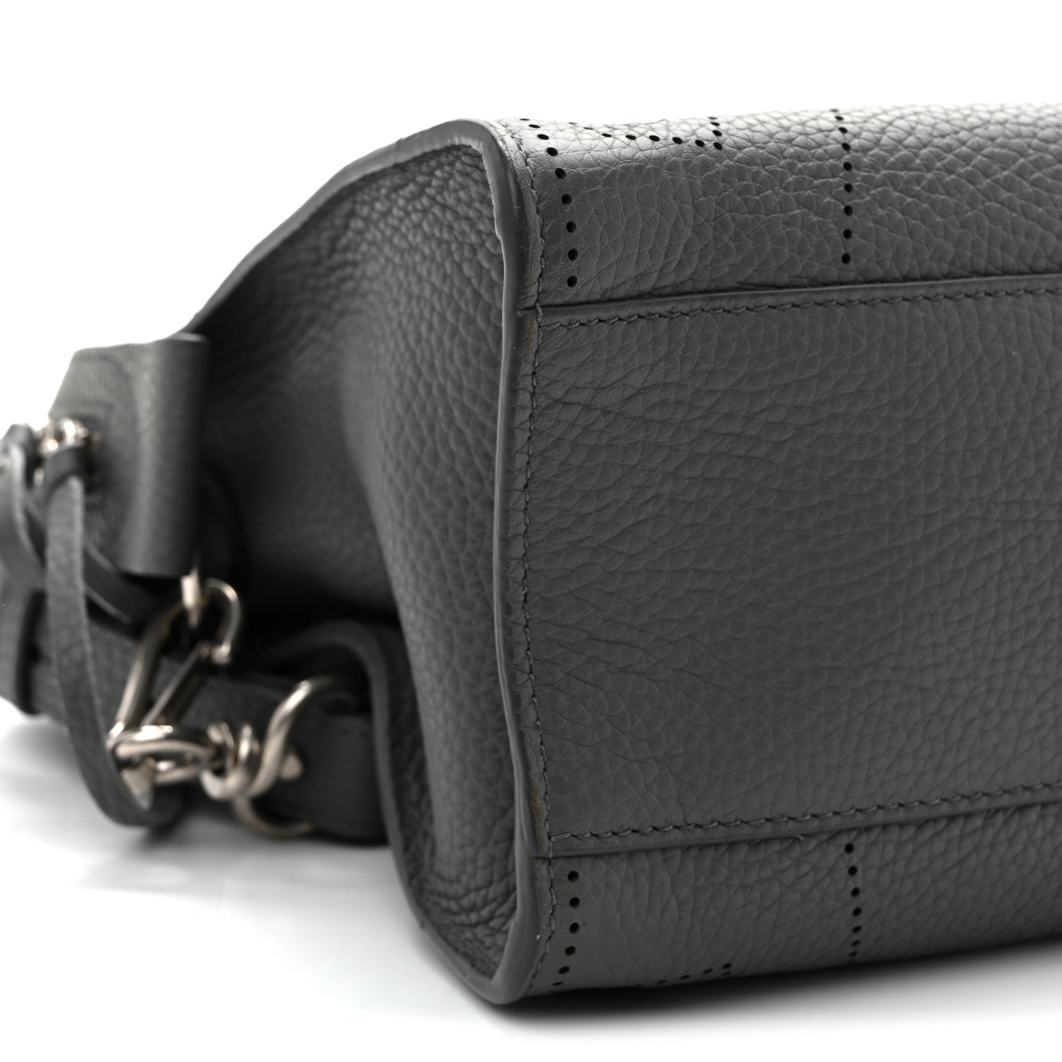Balenciaga Veau Grana Perforated Blackout Hardware S City Gris Acier 10 of 11