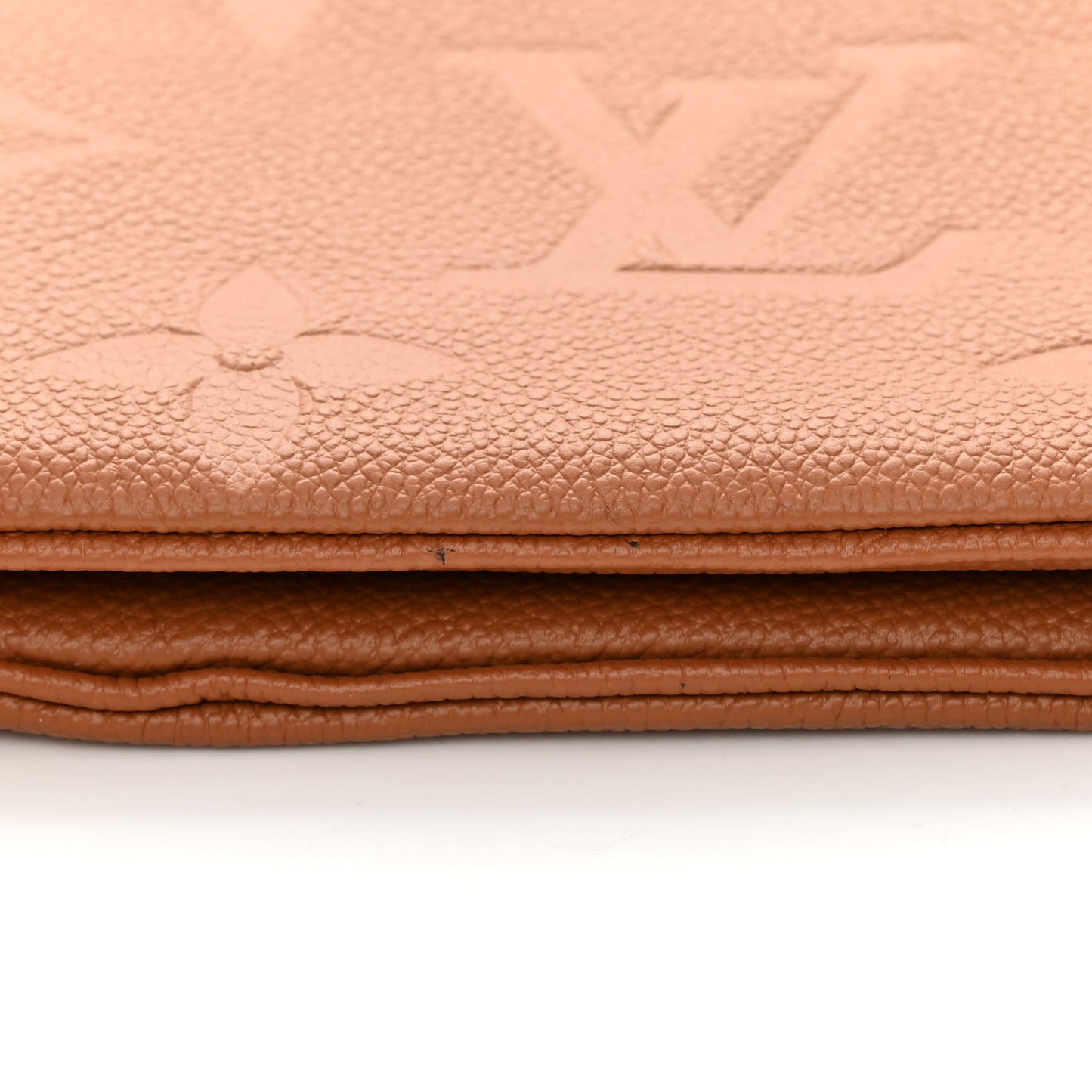 Empreinte Monogram Giant Double Zip Pochette Caramel