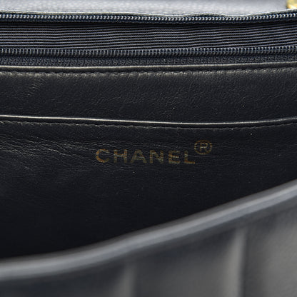 Chanel Caviar Vertical Quilted Jumbo Single Flap Black 6 of 23