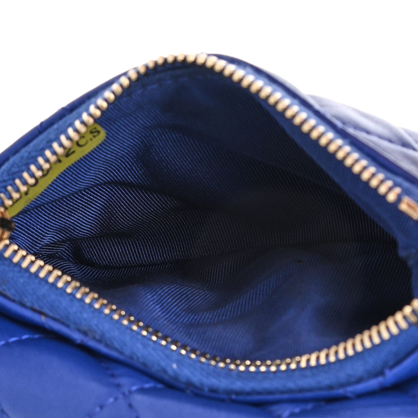 Lambskin Quilted Coin Purse Blue