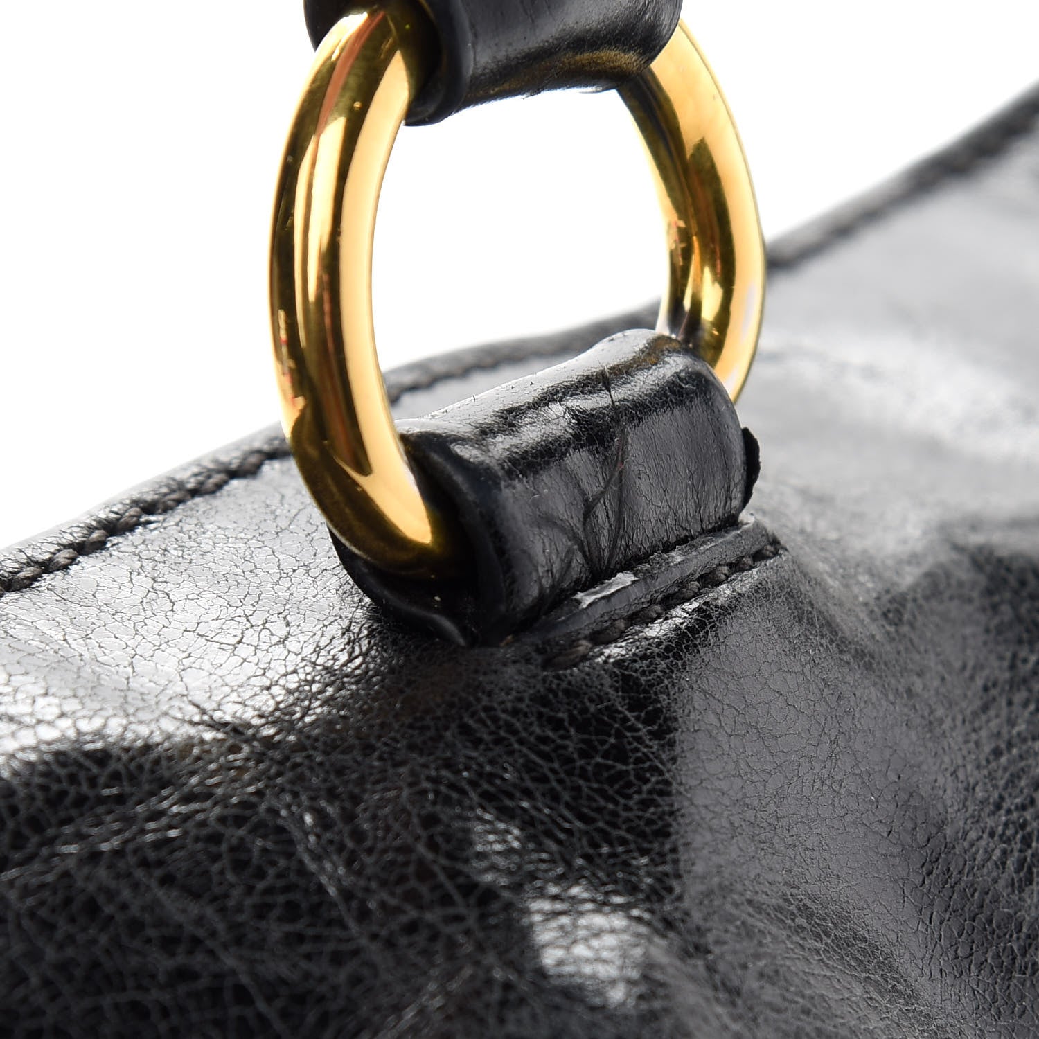 Prada Vitello Shine Top Handle Bag Black 10 of 14