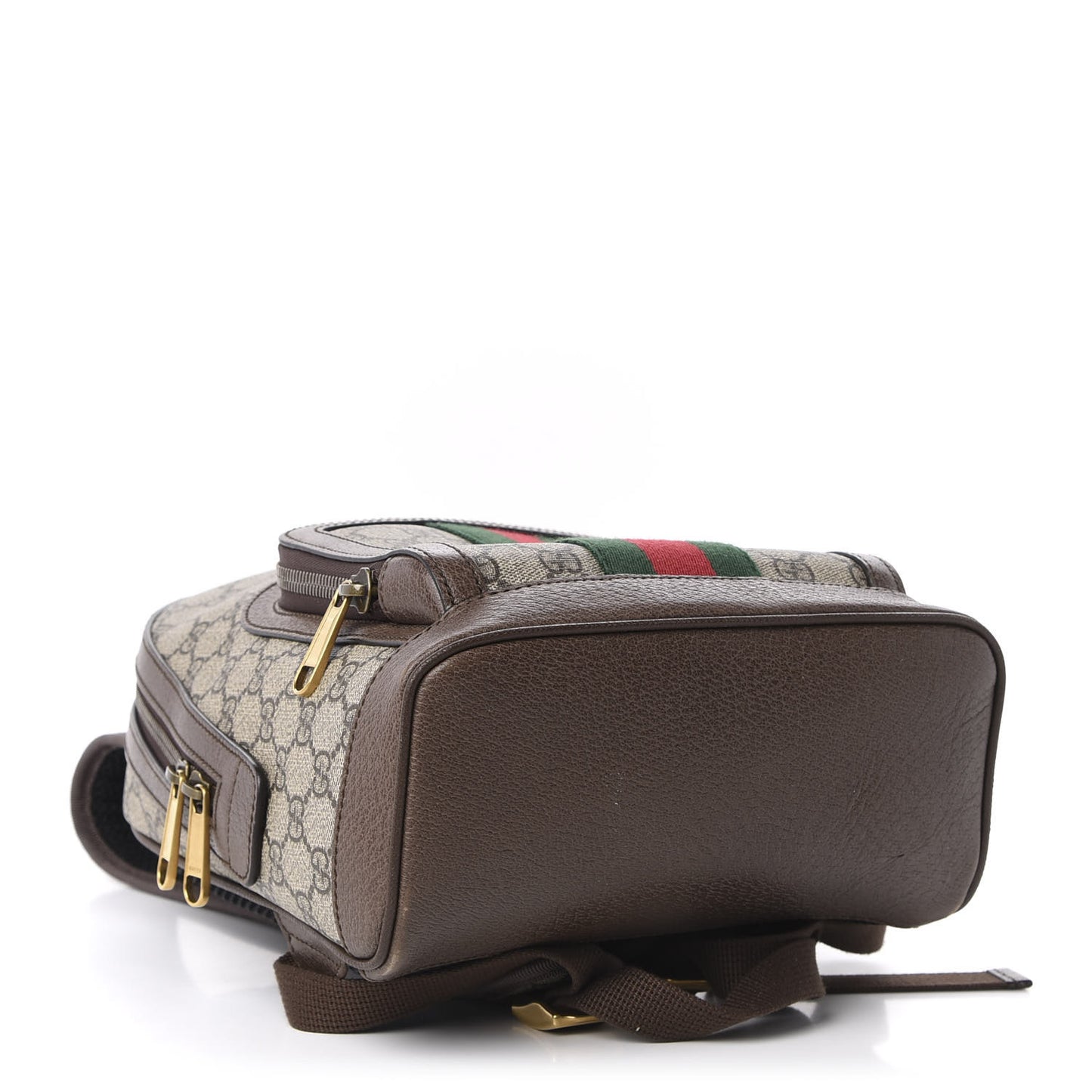 GG Supreme Monogram Calfskin Web Small Ophidia Day Backpack Beige Ebony New Acero