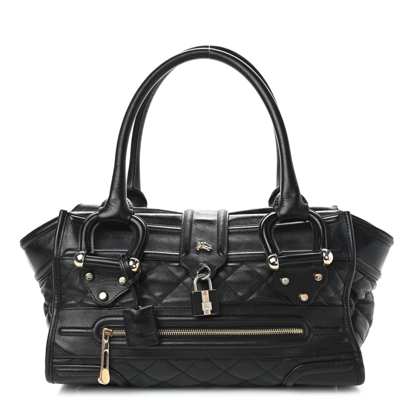 Calfskin Quilted Manor Tote Black