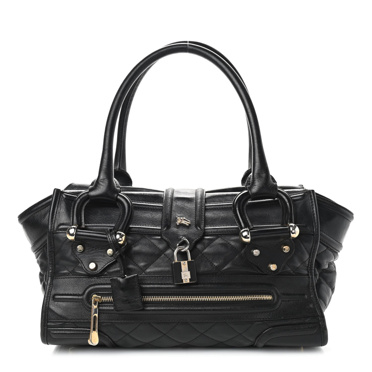 Burberry Calfskin Quilted Manor Tote Black 1 of 11