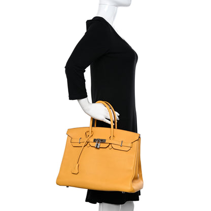 Hermes Togo BIRKIN 35 Soleil 2 of 12