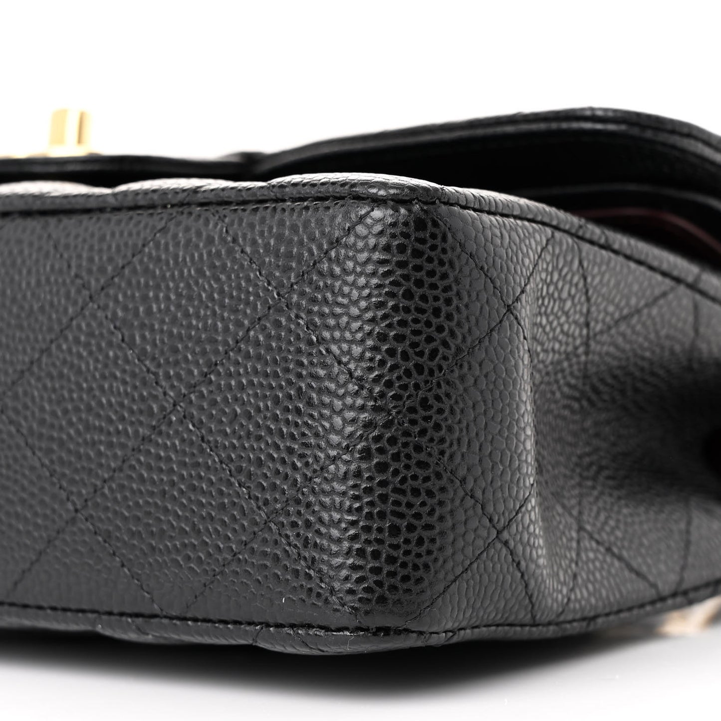 Caviar Quilted Small Double Flap Black