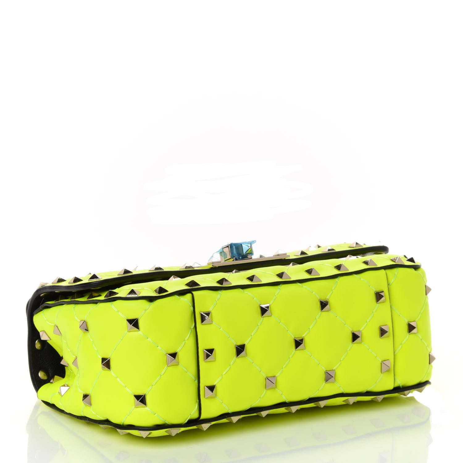 Valentino Garavani Calfskin Mini Rockstud Spike Shoulder Bag Lime 3 of 4