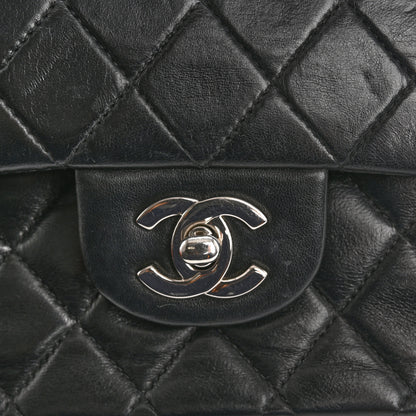 Chanel Lambskin Quilted Medium Double Flap Black 13 of 15