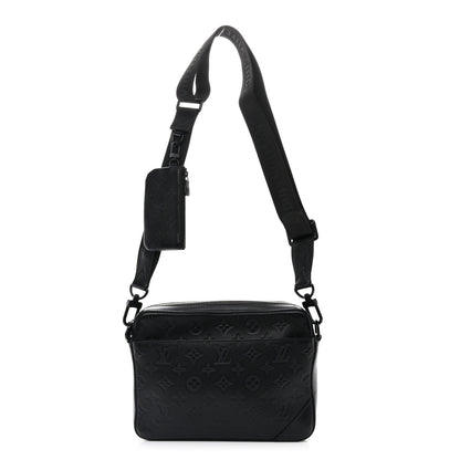 Louis Vuitton Calfskin Monogram Shadow Duo Messenger Black 1 of 11