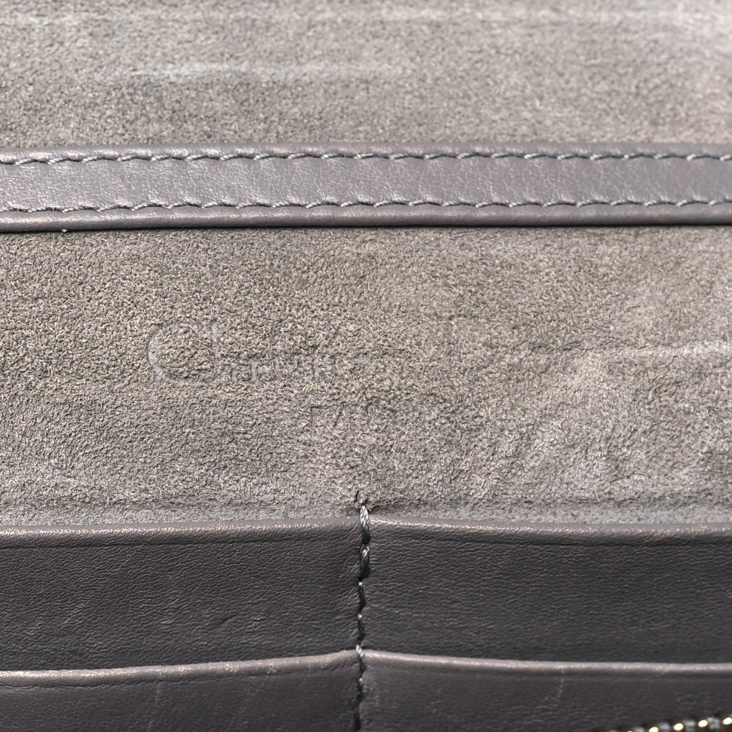 Christian Dior Calfskin J'Adior Wallet on Chain Pouch Grey 6 of 13