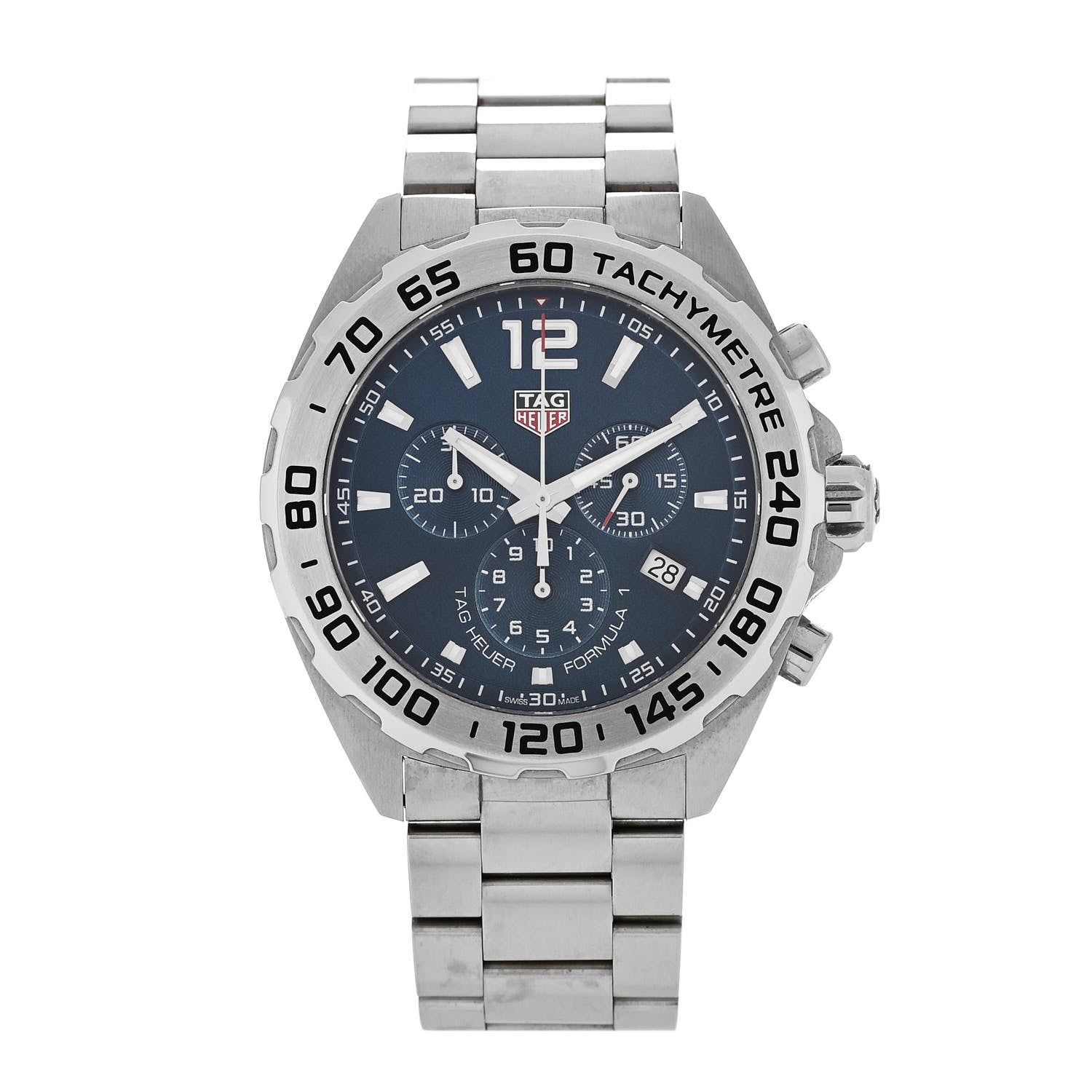Tag Heuer Stainless Steel 43mm Formula 1 Chronograph Quartz Watch Blue CAZ101K 1 of 5