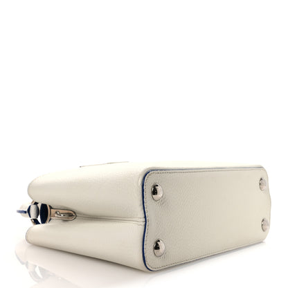Louis Vuitton Taurillon Capucines BB White Blue 4 of 11