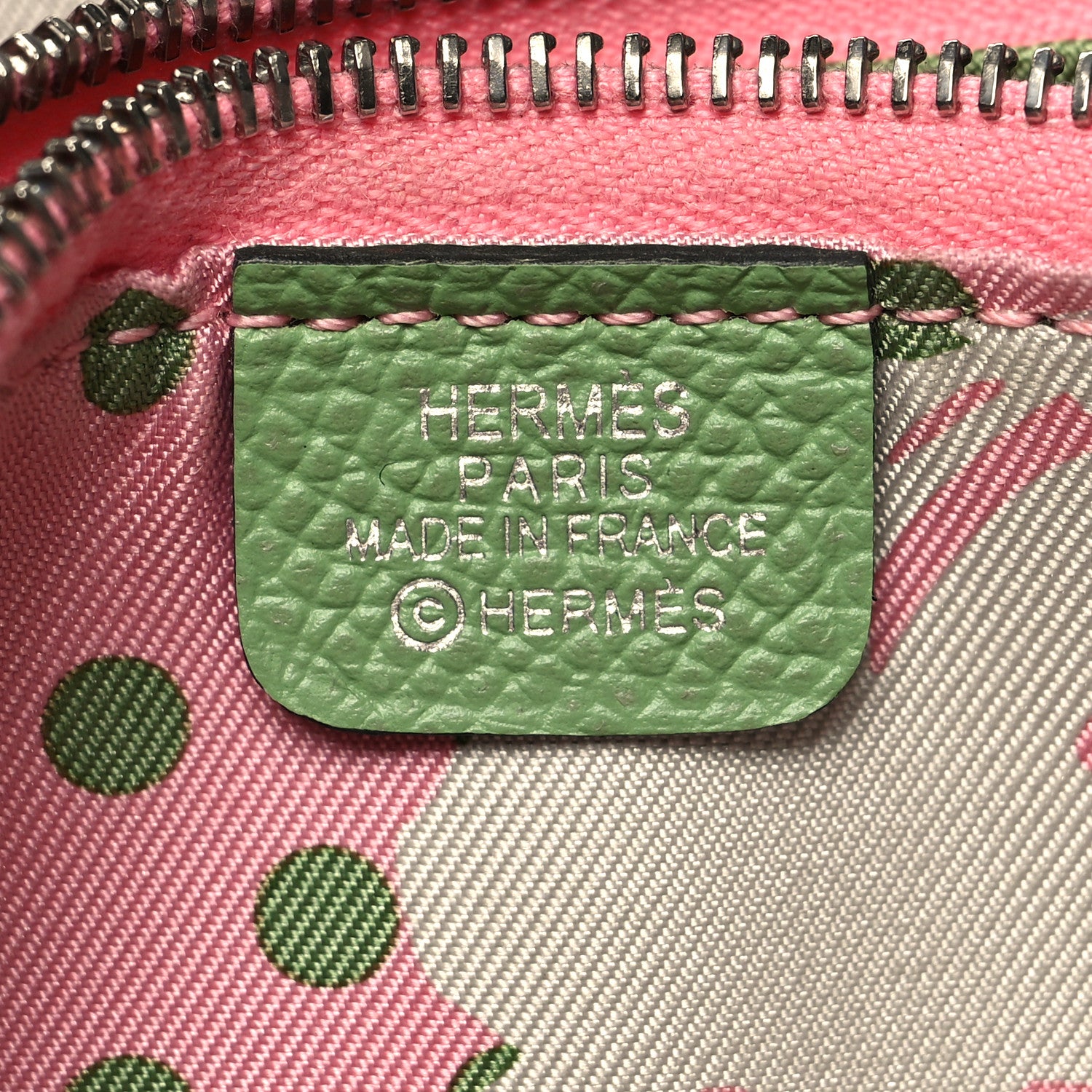 Hermes Epsom Silk'In Compact Wallet Vert Criquet 6 of 9