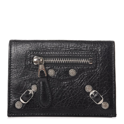 Balenciaga Agneau Giant 12 Silver Hardware Card Case Black 1 of 8