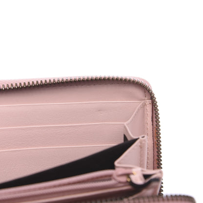 Gucci Calfskin Matelasse GG Marmont Zip Around Wallet Perfect Pink 7 of 9