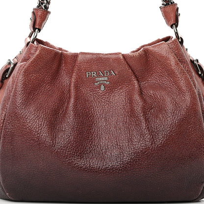 Prada Cervo Lux Large Chain Hobo Lampone Sfumato 8 of 16
