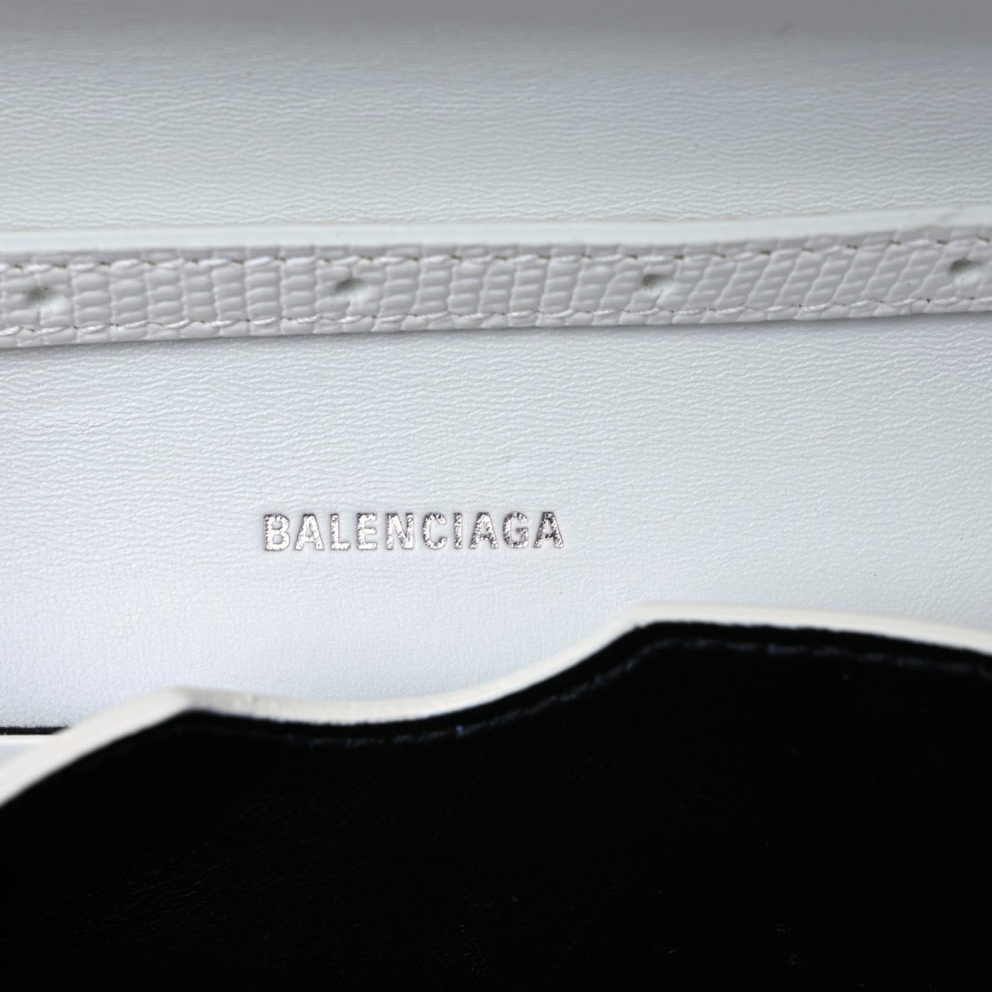 Patent Calfskin Lizard Embossed Tonal B Small B Crossbody Bag White
