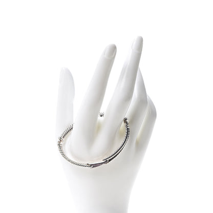 David Yurman Sterling Silver Pave Pink Sapphire 7mm Mini Loop Labyrinth Bracelet 2 of 5