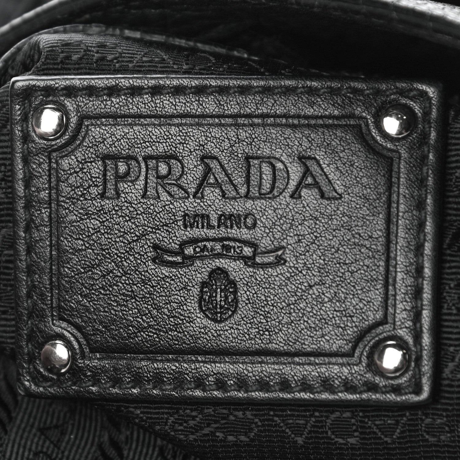 Prada Vitello Daino Side Pocket Hobo Black 5 of 11