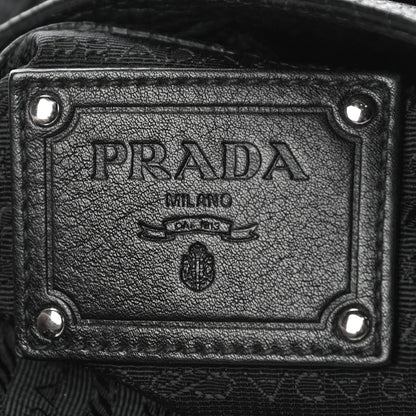 Prada Vitello Daino Side Pocket Hobo Black 5 of 11